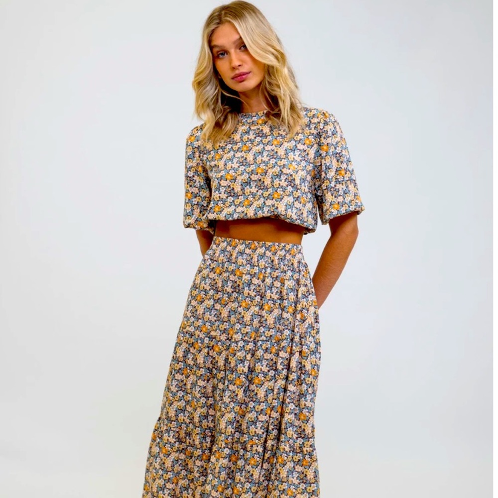 Rythym Sundaze Floral Crop top and Maxi skirt